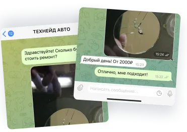 скриншот переписки с чат-ботом кампании